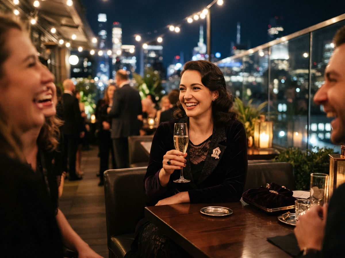 Nightlife LarpGPT photo at an upscale rooftop bar