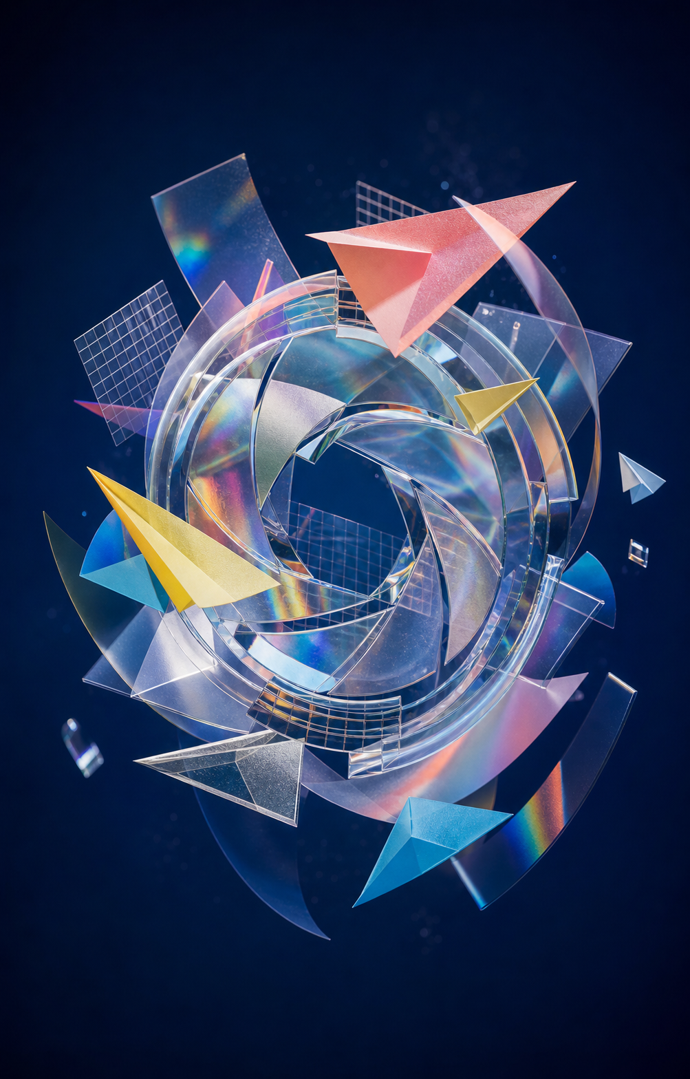 Iridescent abstract artwork representing Qwen Image 3.0