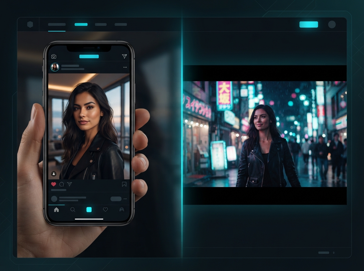 Single photo transformed into a cinematic Genematic AI video clip