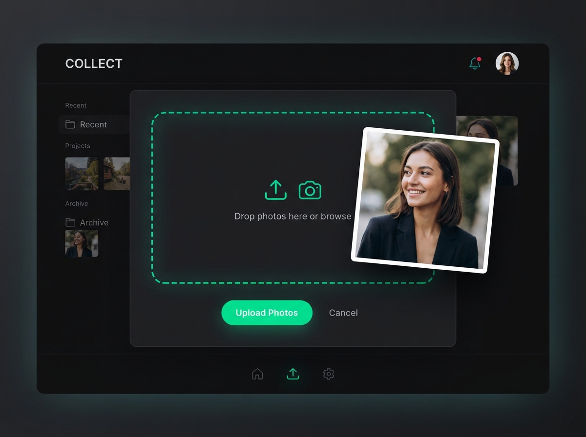 Photo upload step for Genematic AI scenario video generation